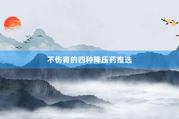 不伤肾的四种降压药推选